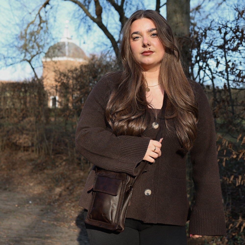 Umhängetasche 'Carmen' Dunkelbraun