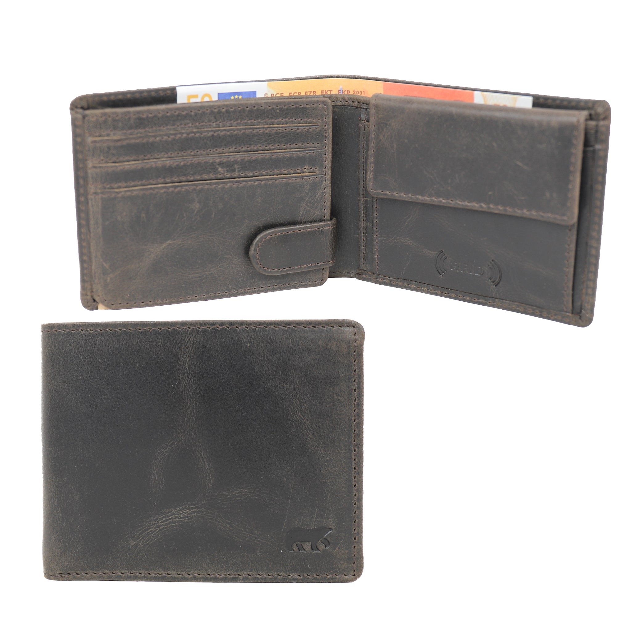 Billfold 'Joost' vintage grijs