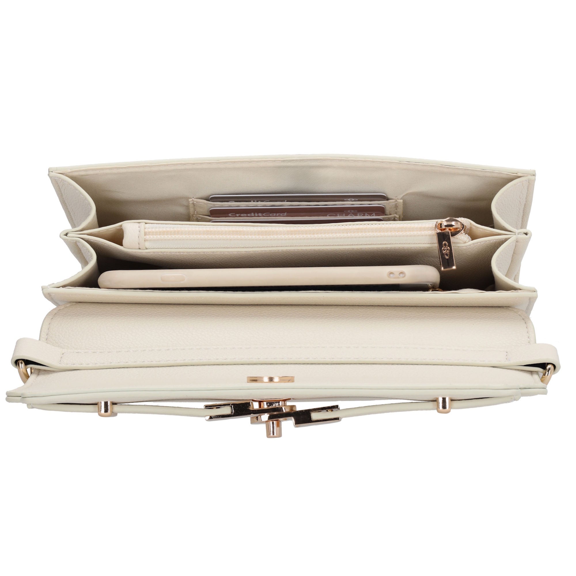 The Hamptons Schoudertas crème