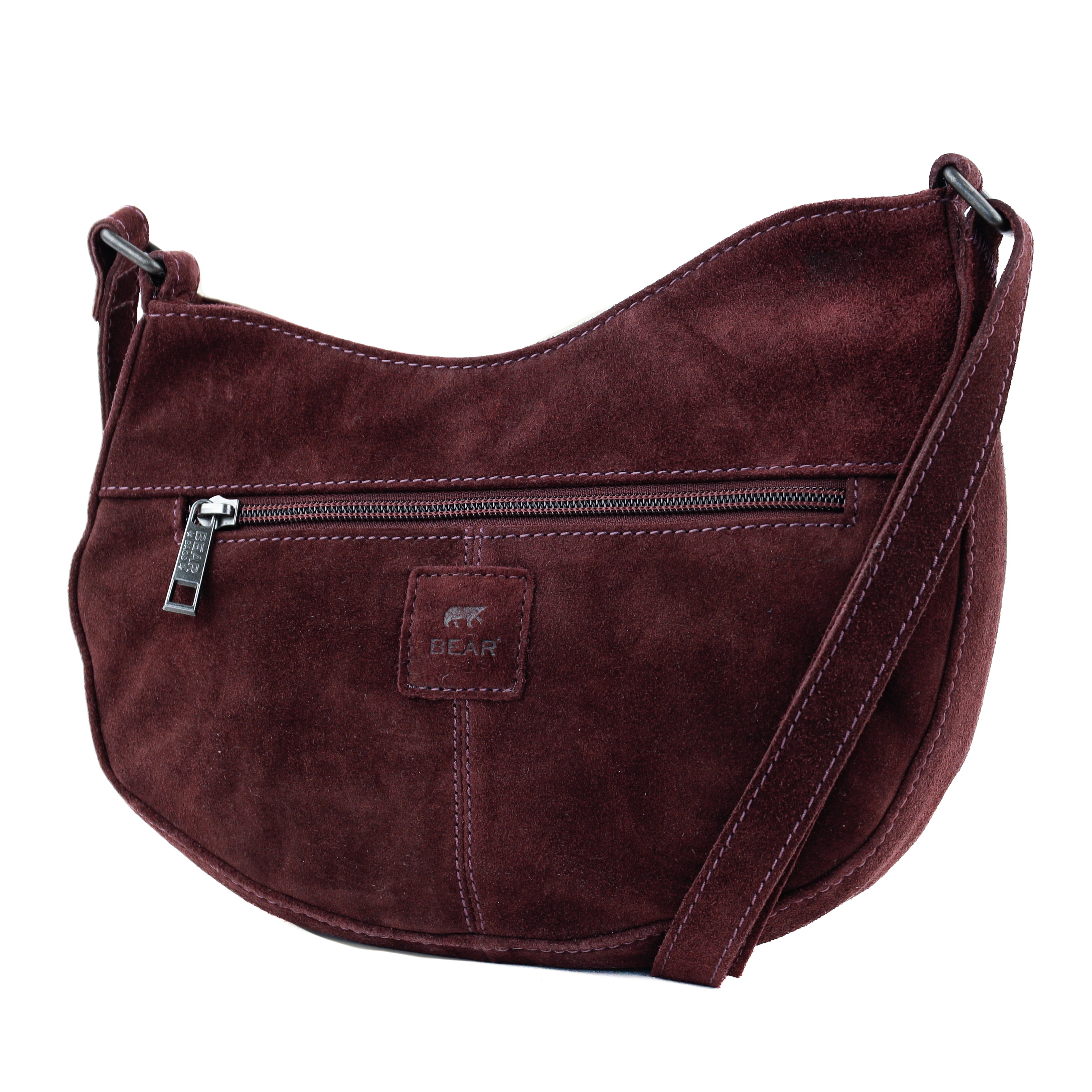 Velours Umhängetasche 'Tamara' Bordeaux