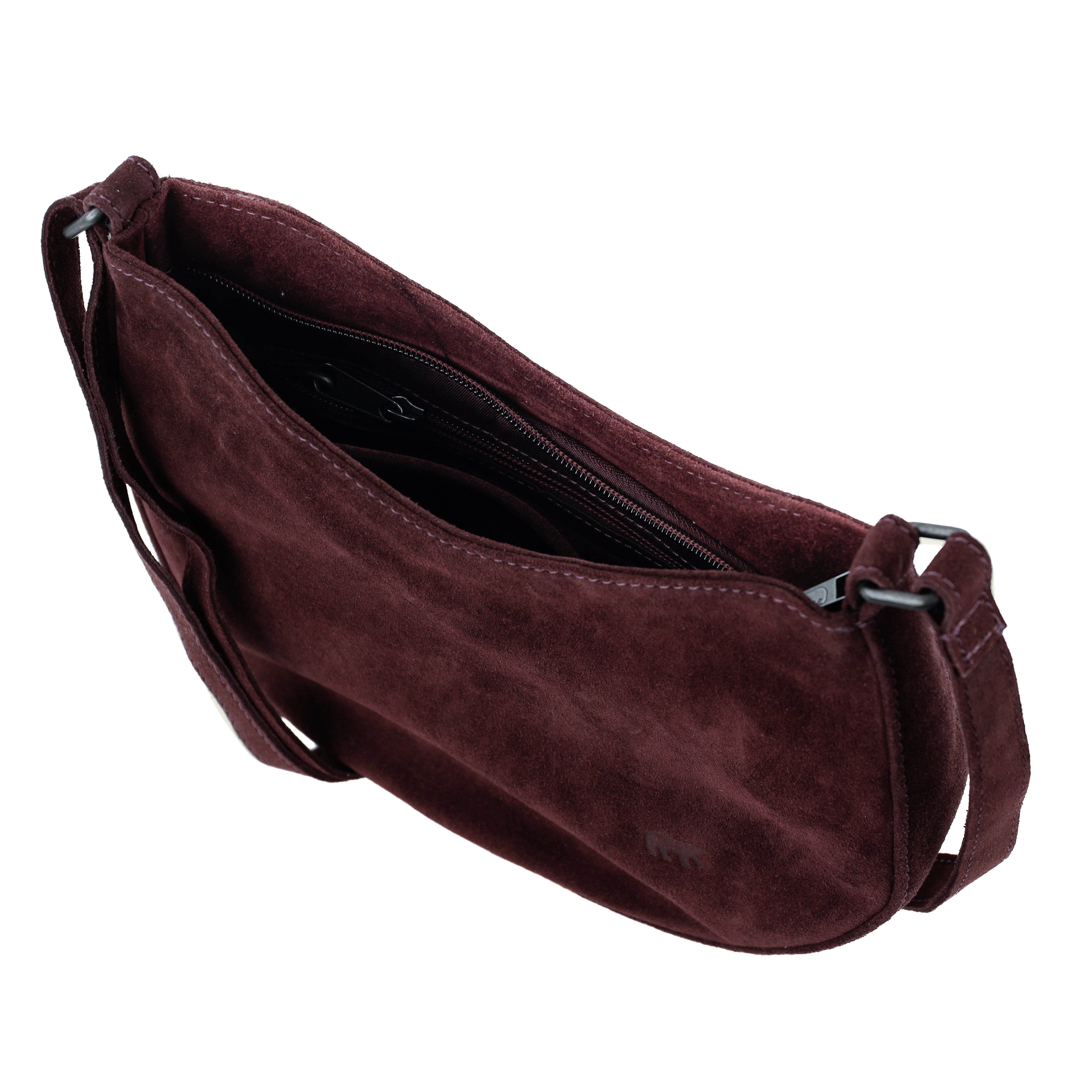 Velours Umhängetasche 'Tamara' Bordeaux