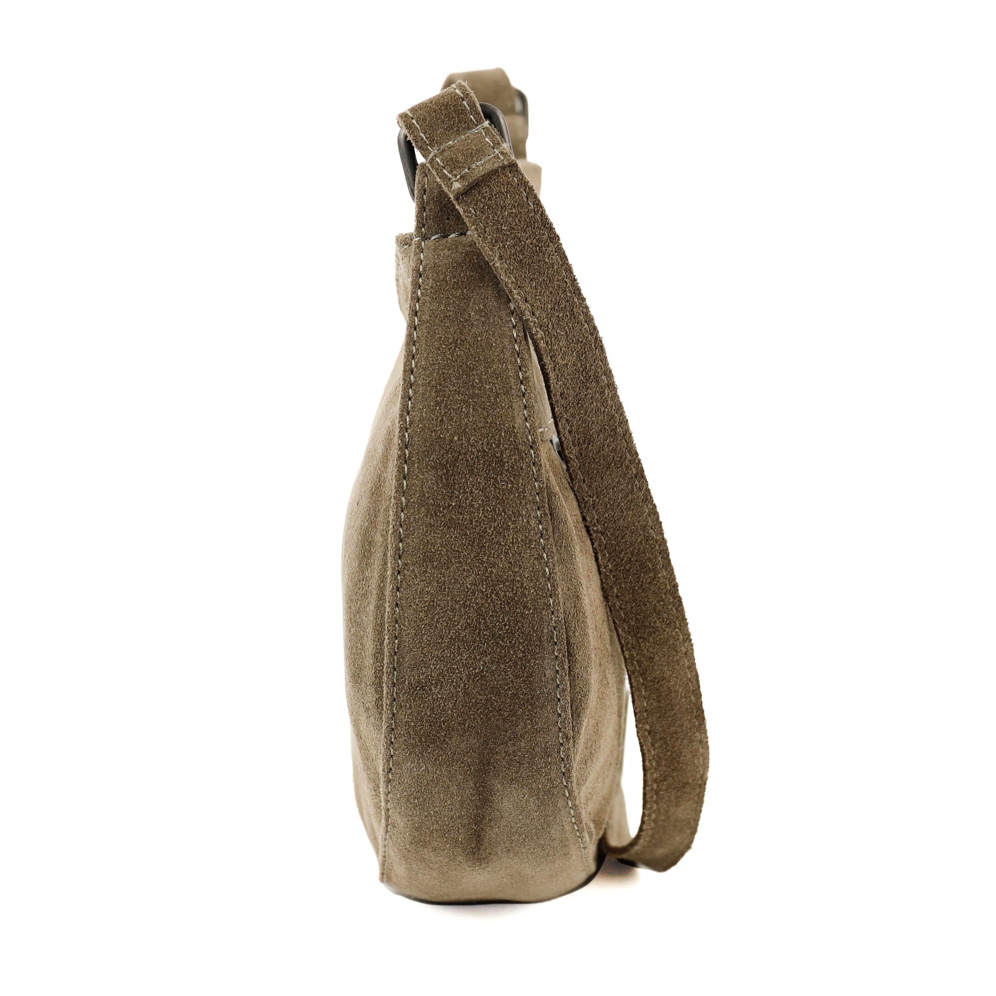 Velours Umhängetasche 'Tamara' Taupe