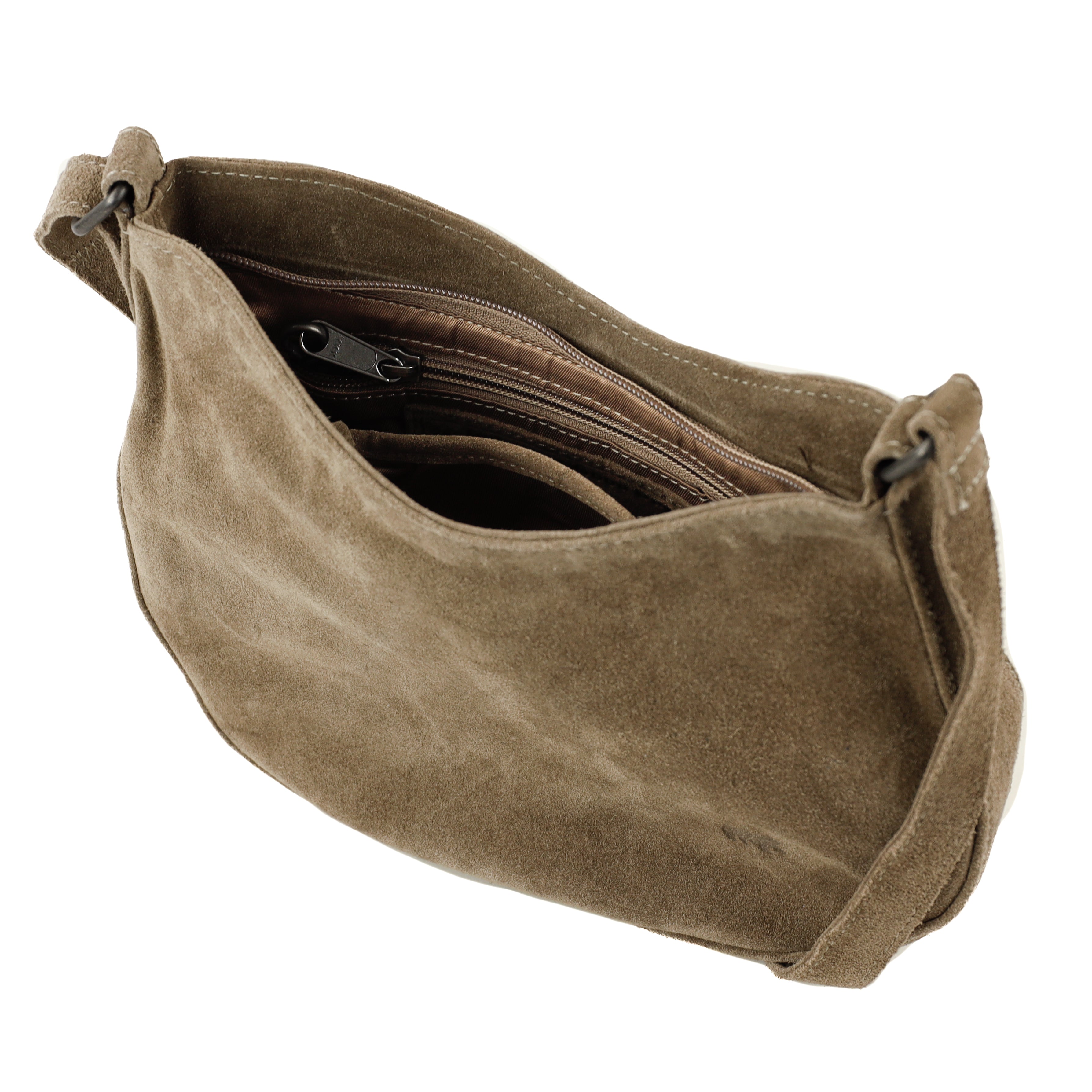 Velours Umhängetasche 'Tamara' Taupe