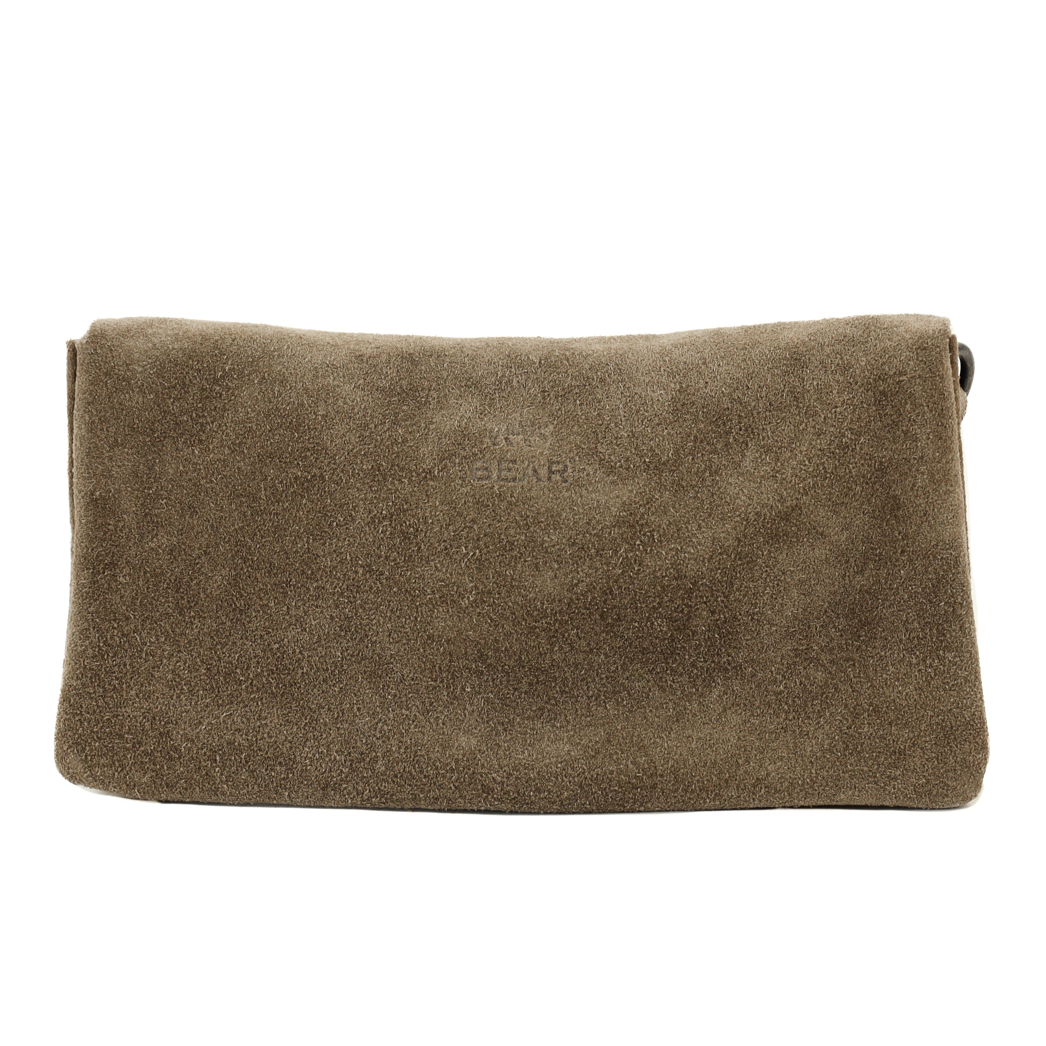 Velours Clutch/Mini-Umhängetasche 'Lydia' Taupe