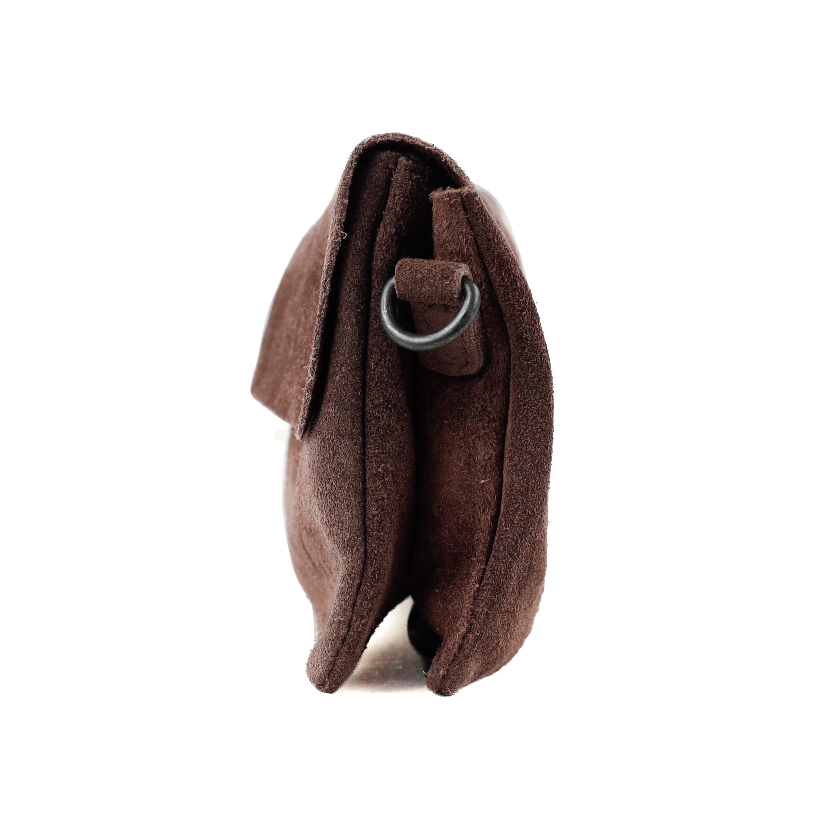 Velours Clutch/Mini-Umhängetasche 'Lydia' Choco