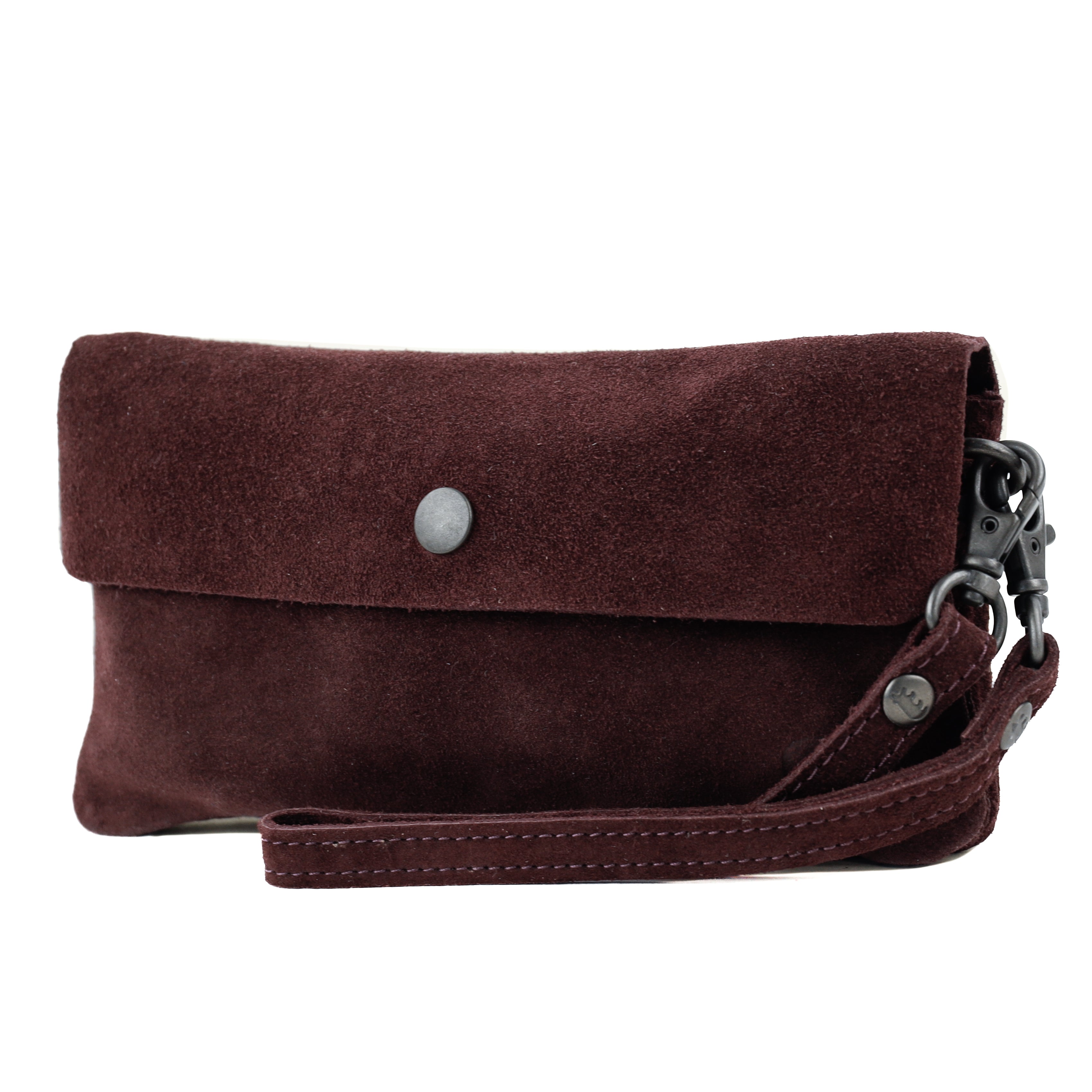 Velours Clutch/Mini-Umhängetasche 'Lydia' Bordeaux