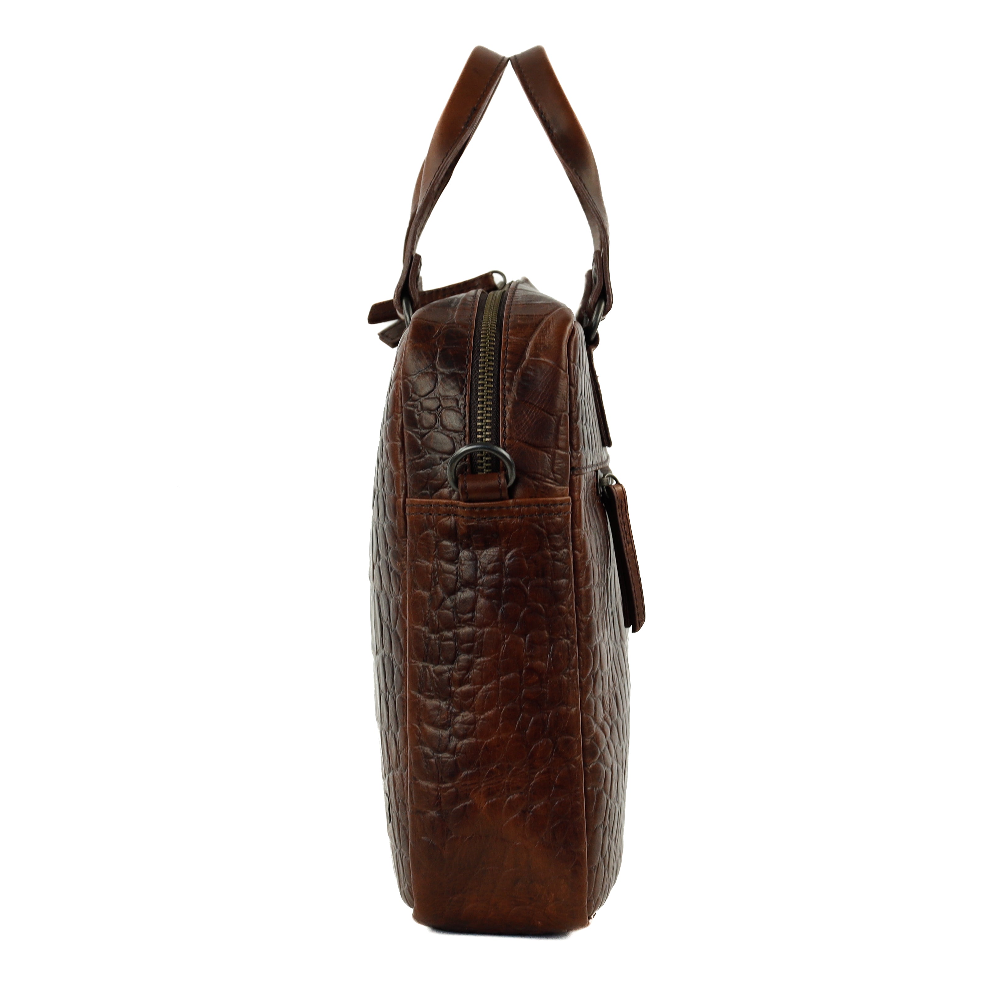 Croco Laptoptasche 14" 'Lina' Dunkelbraun