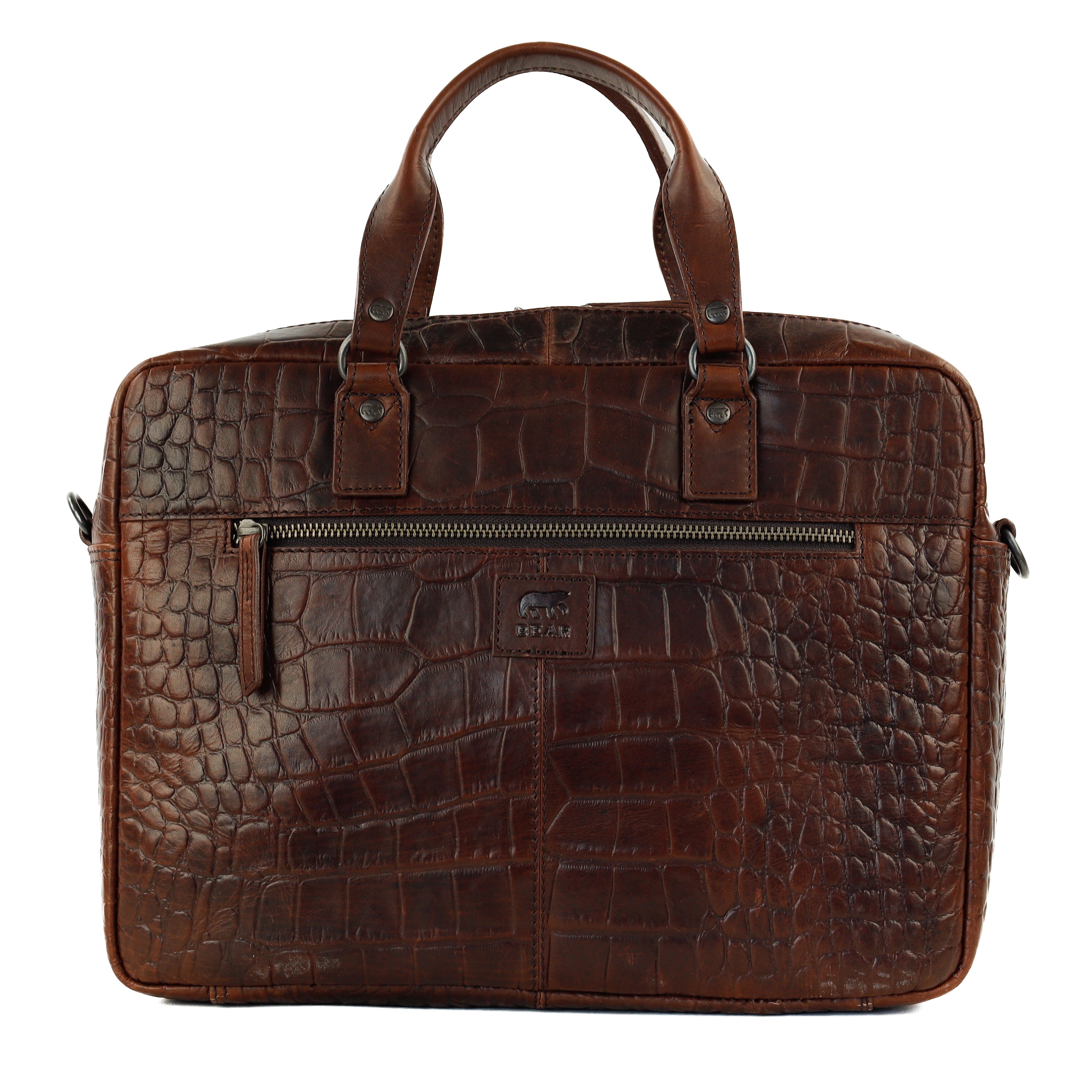 Croco Laptoptasche 14" 'Lina' Dunkelbraun