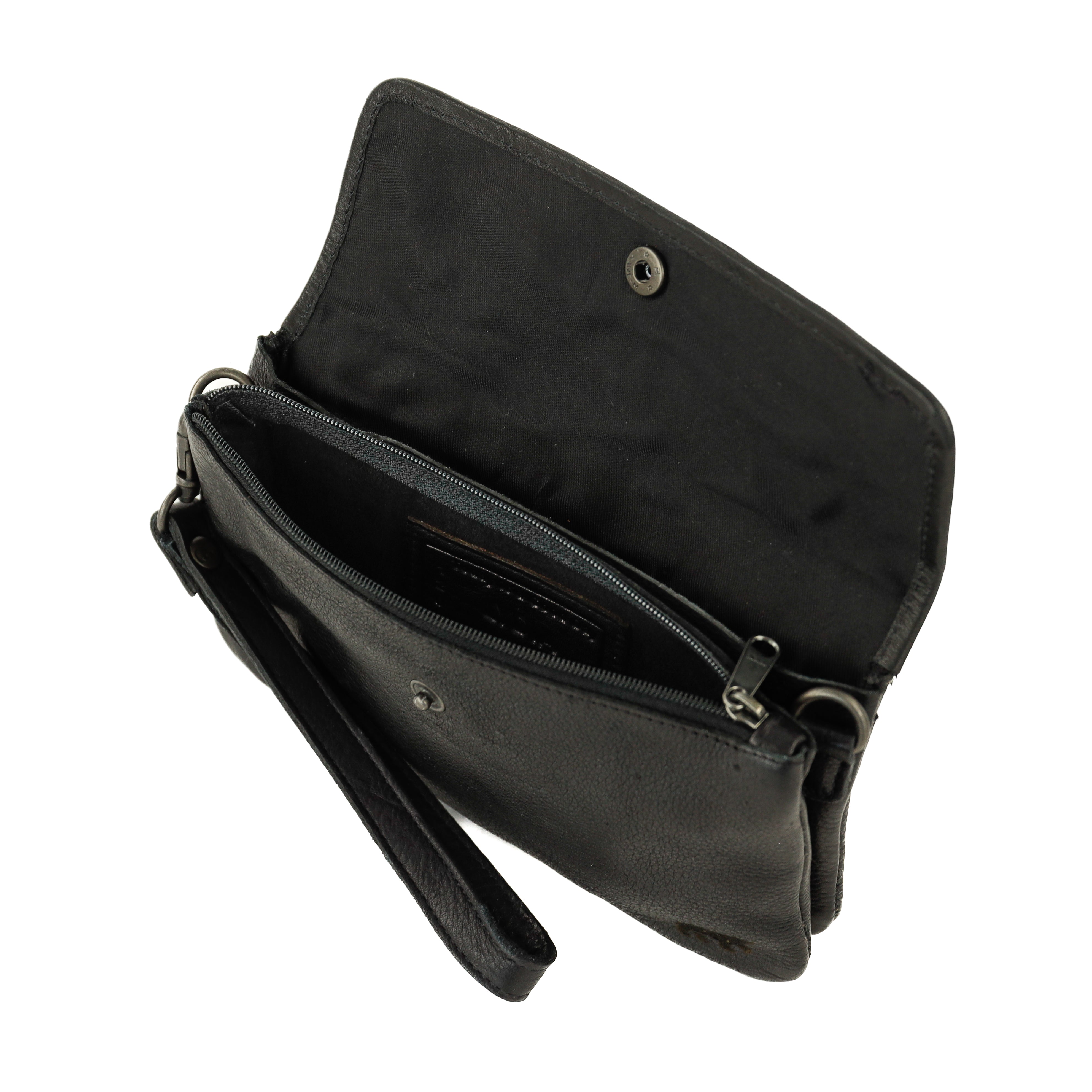 Clutch/Mini-Umhängetasche „Valentina“ schwarz