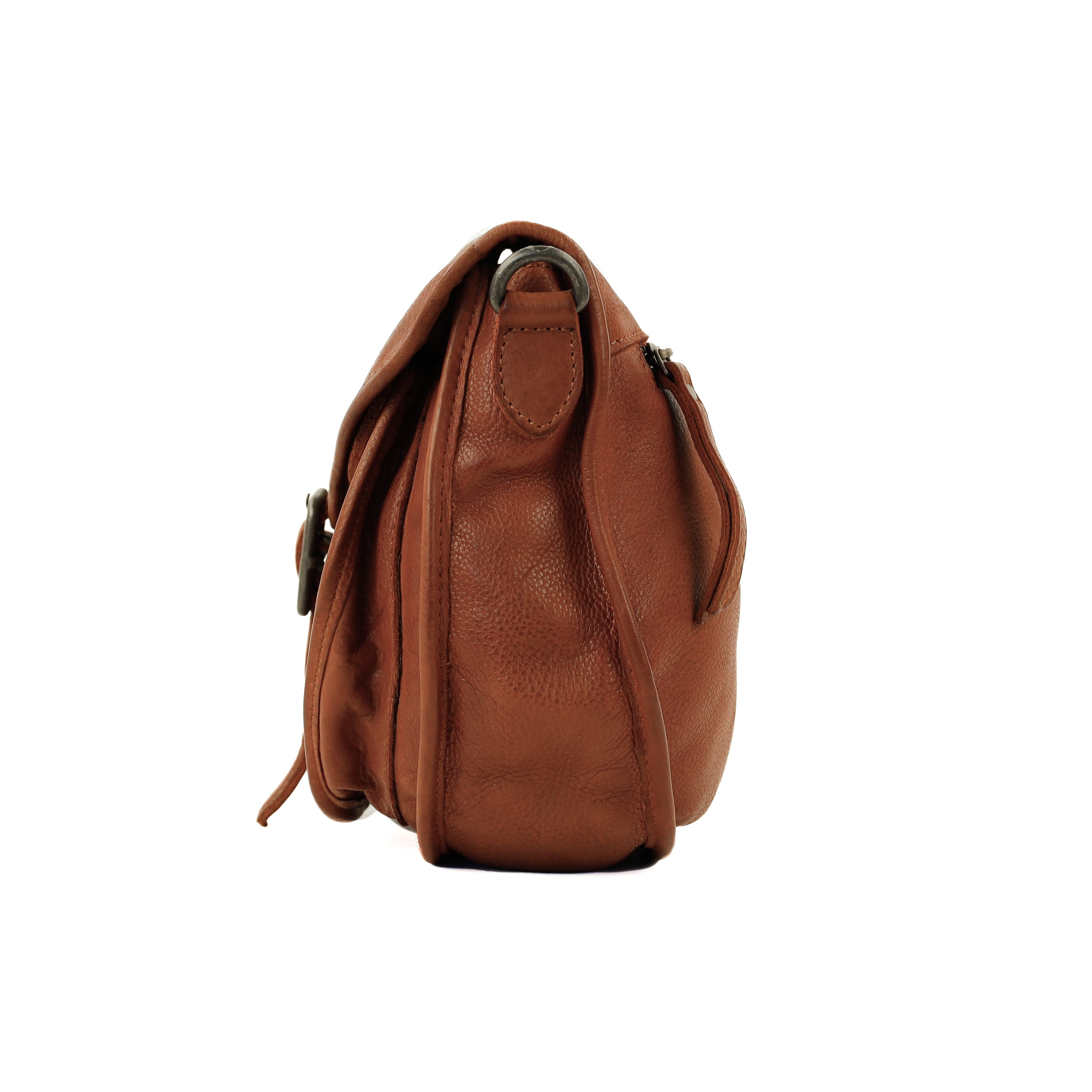 Umhängetasche mit Klappe 'Roxanne' Cognac