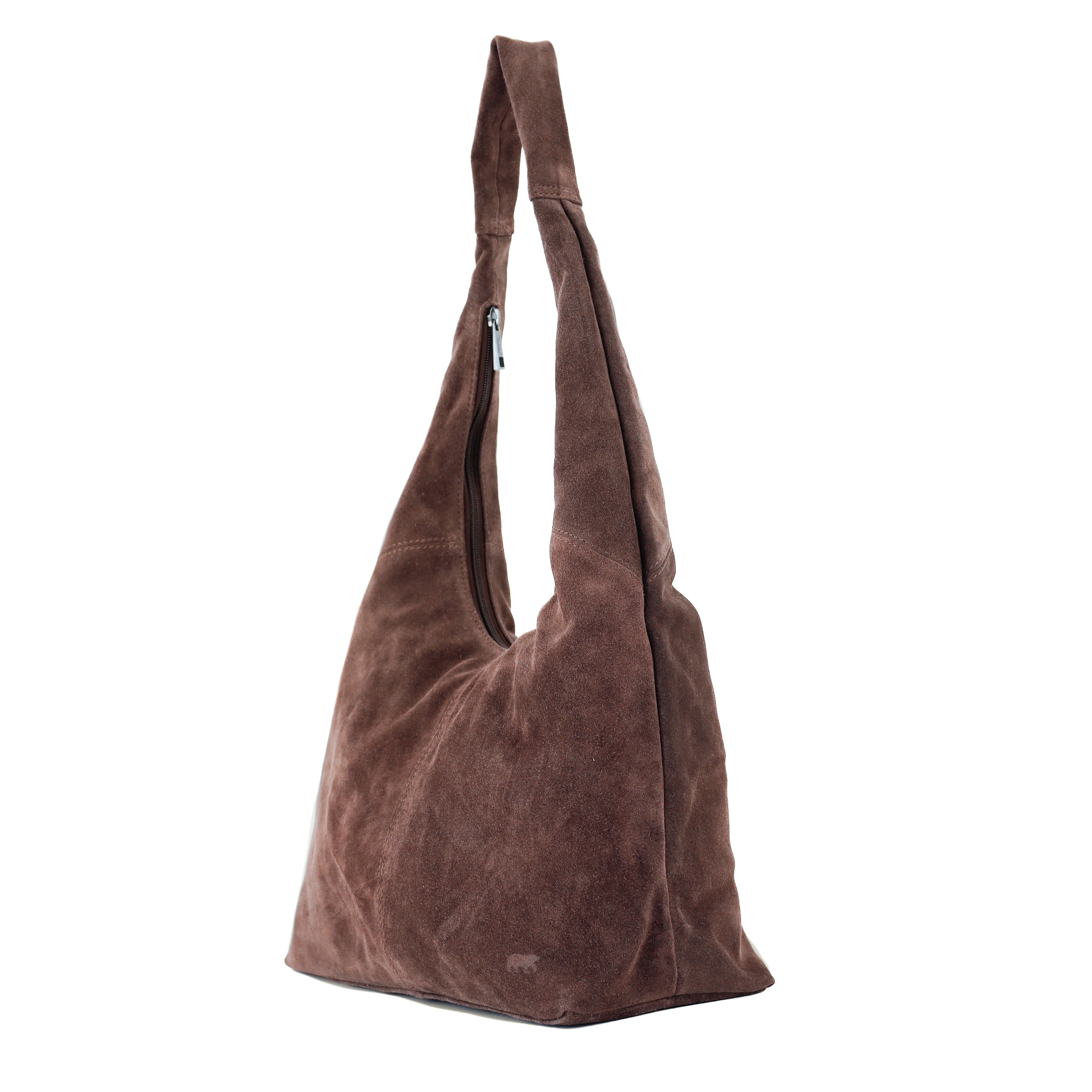 Velours Shopper/Beuteltasche 'Pauline' Choco