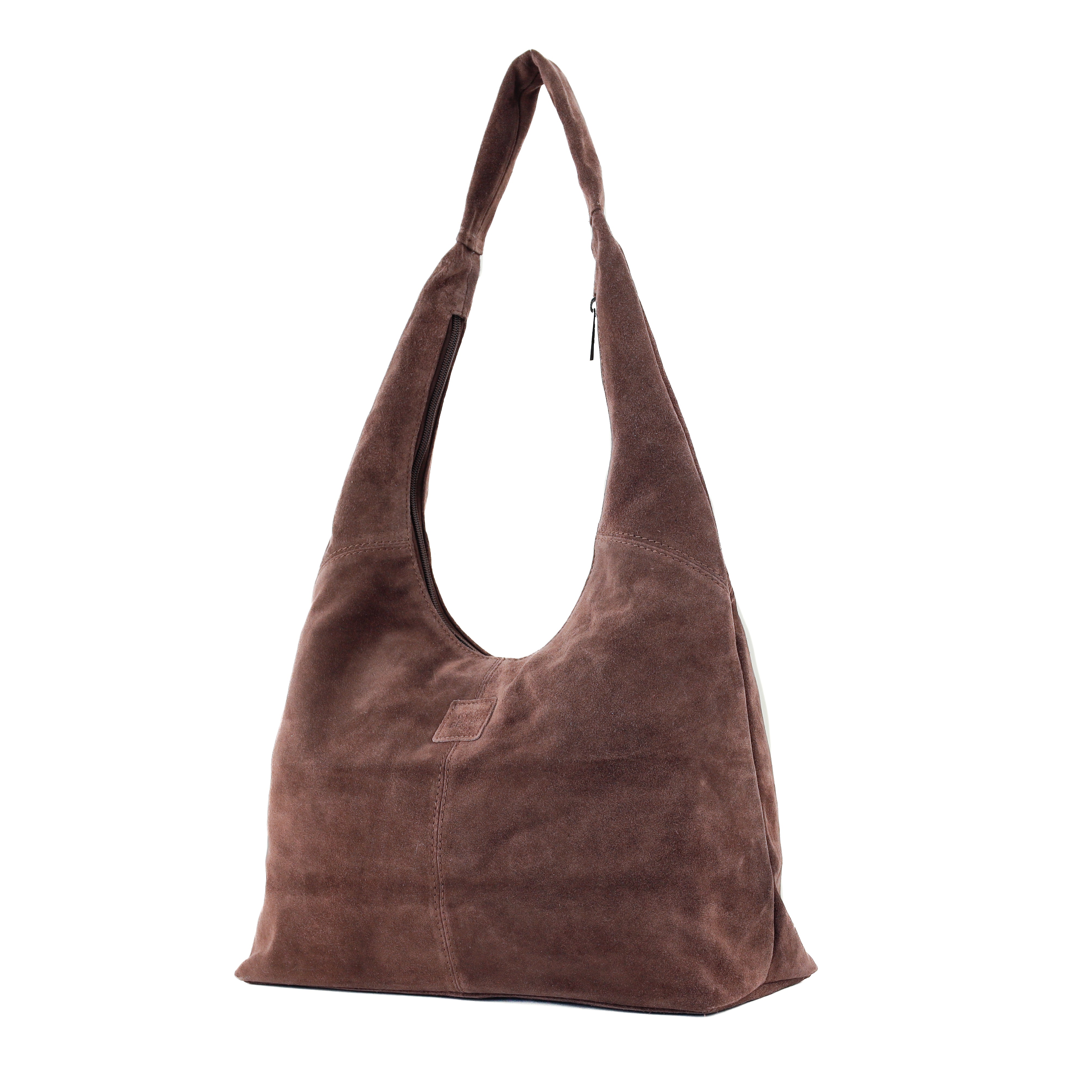 Velours Shopper/Beuteltasche 'Pauline' Choco