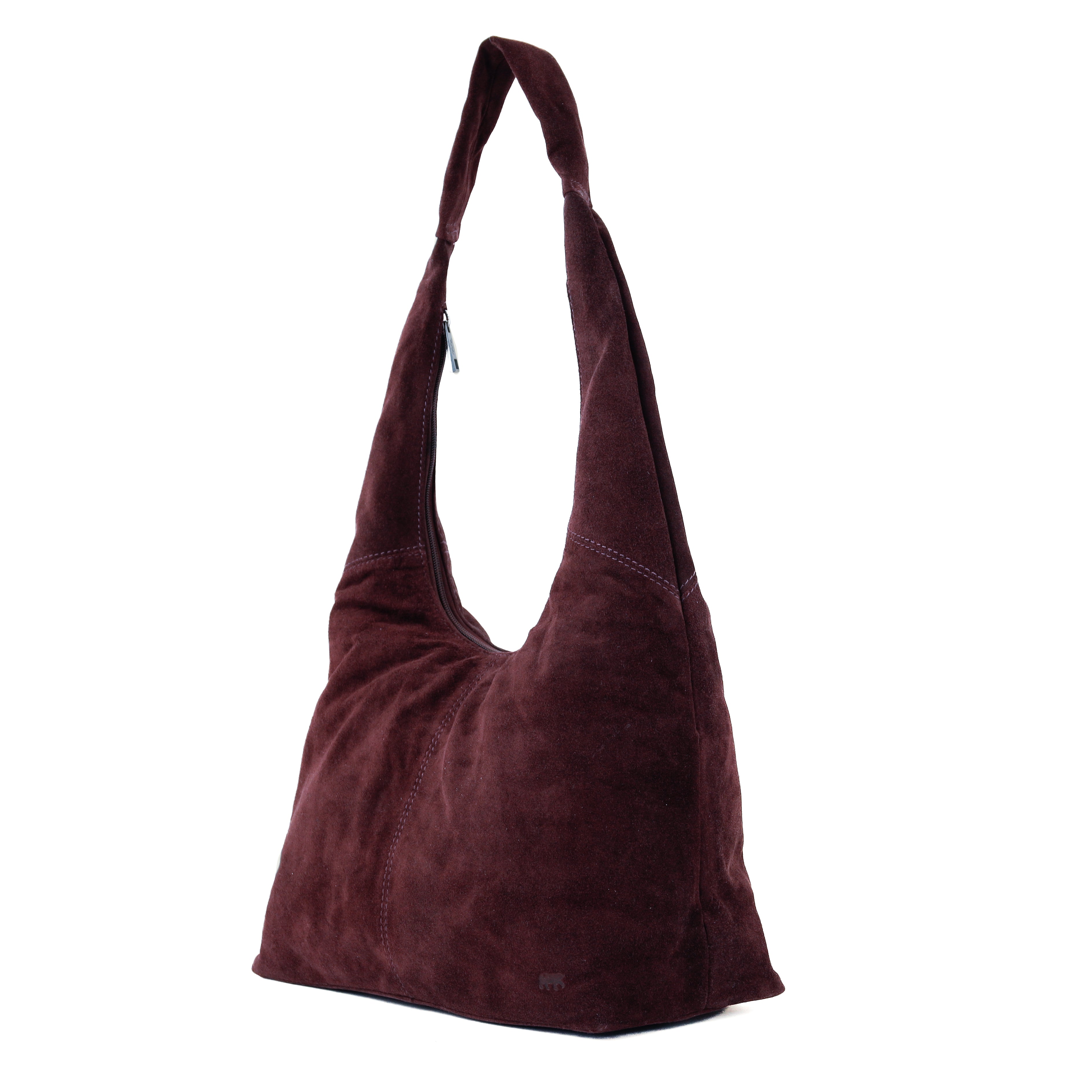 Velours Shopper/Beuteltasche 'Pauline' Bordeaux