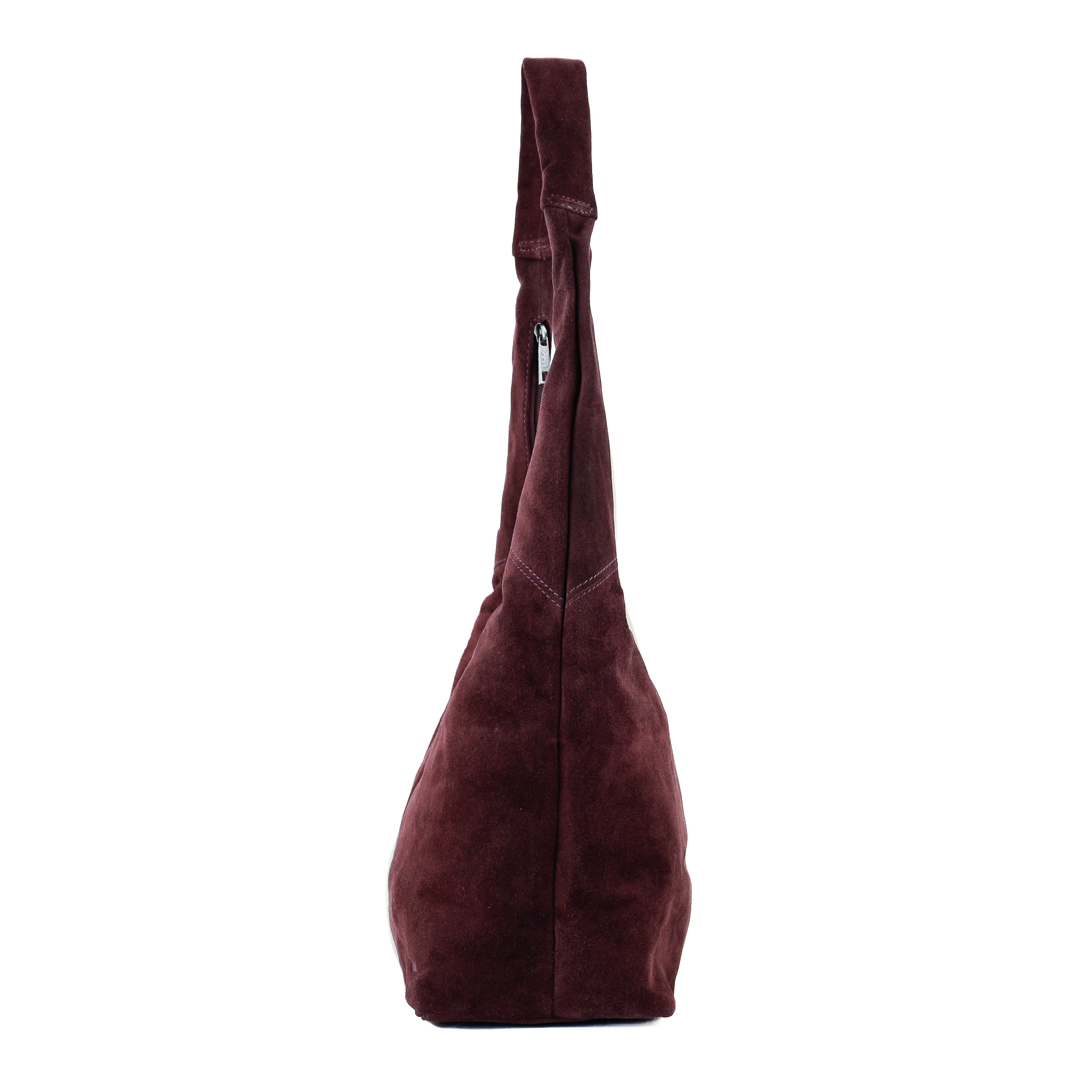 Velours Shopper/Beuteltasche 'Pauline' Bordeaux