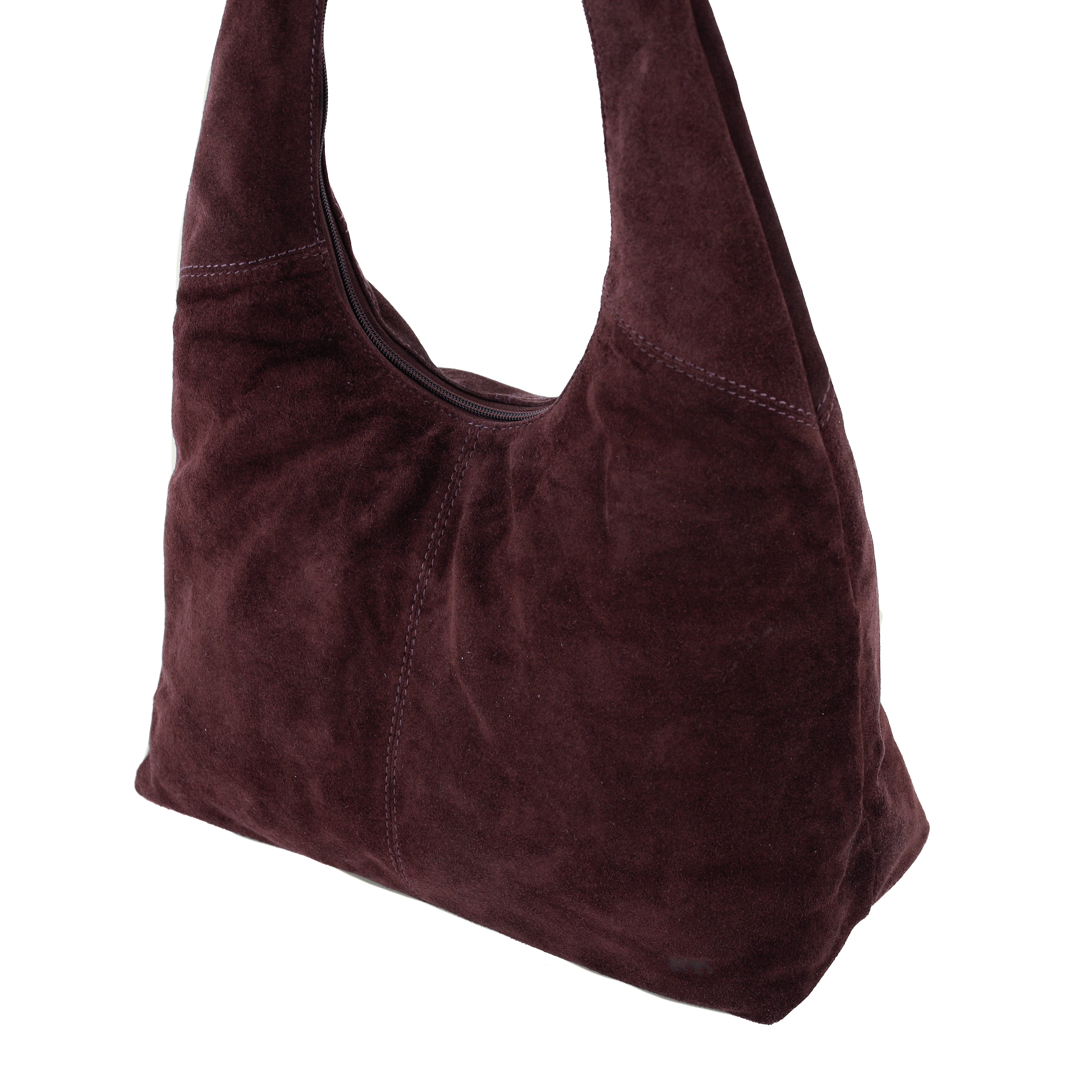 Velours Shopper/Beuteltasche 'Pauline' Bordeaux