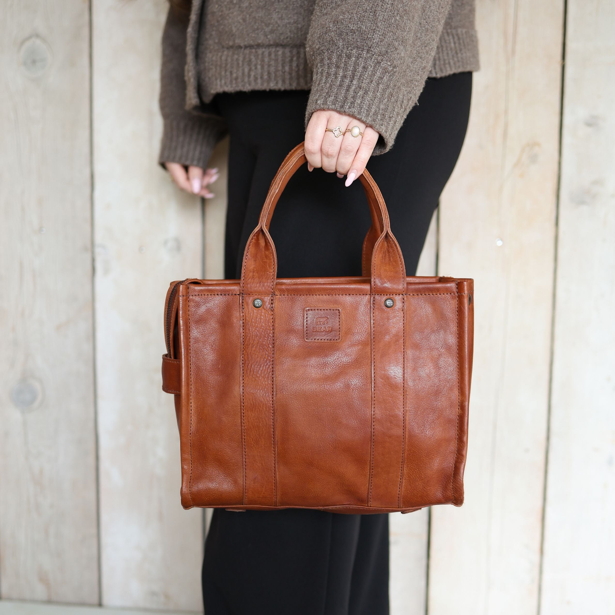 Tote Bag 'Pepe' M Cognac