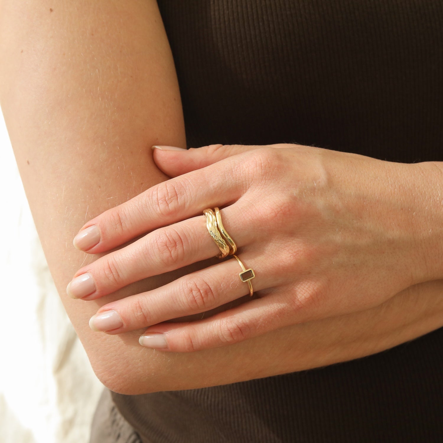 Bold Organic Wave ring