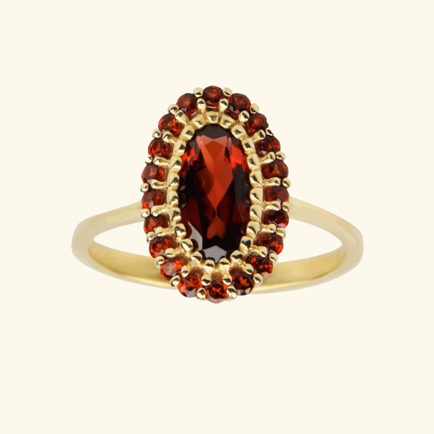 Vintage Garnet Jane Ring | 14 Karat Gold