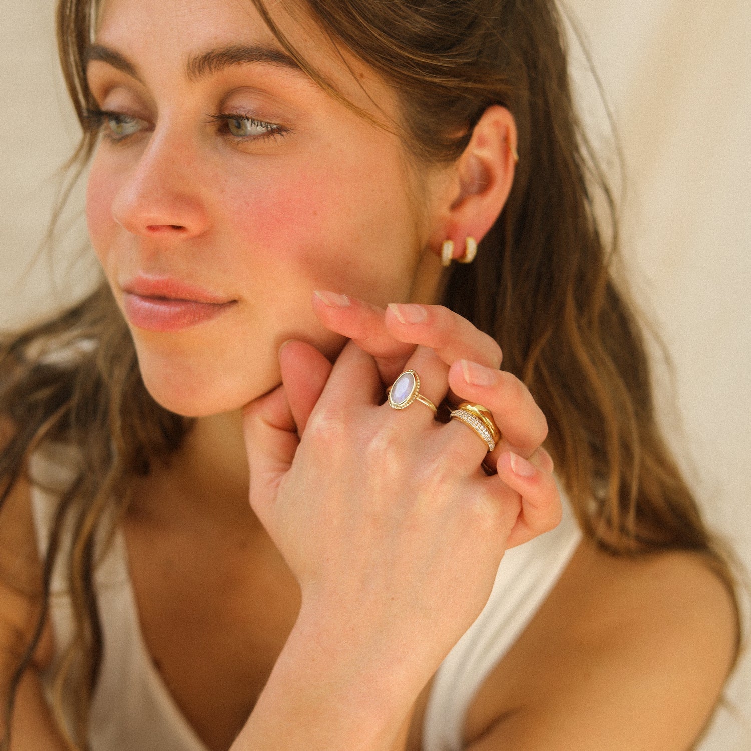 Vintage Luna Moonstone Ring