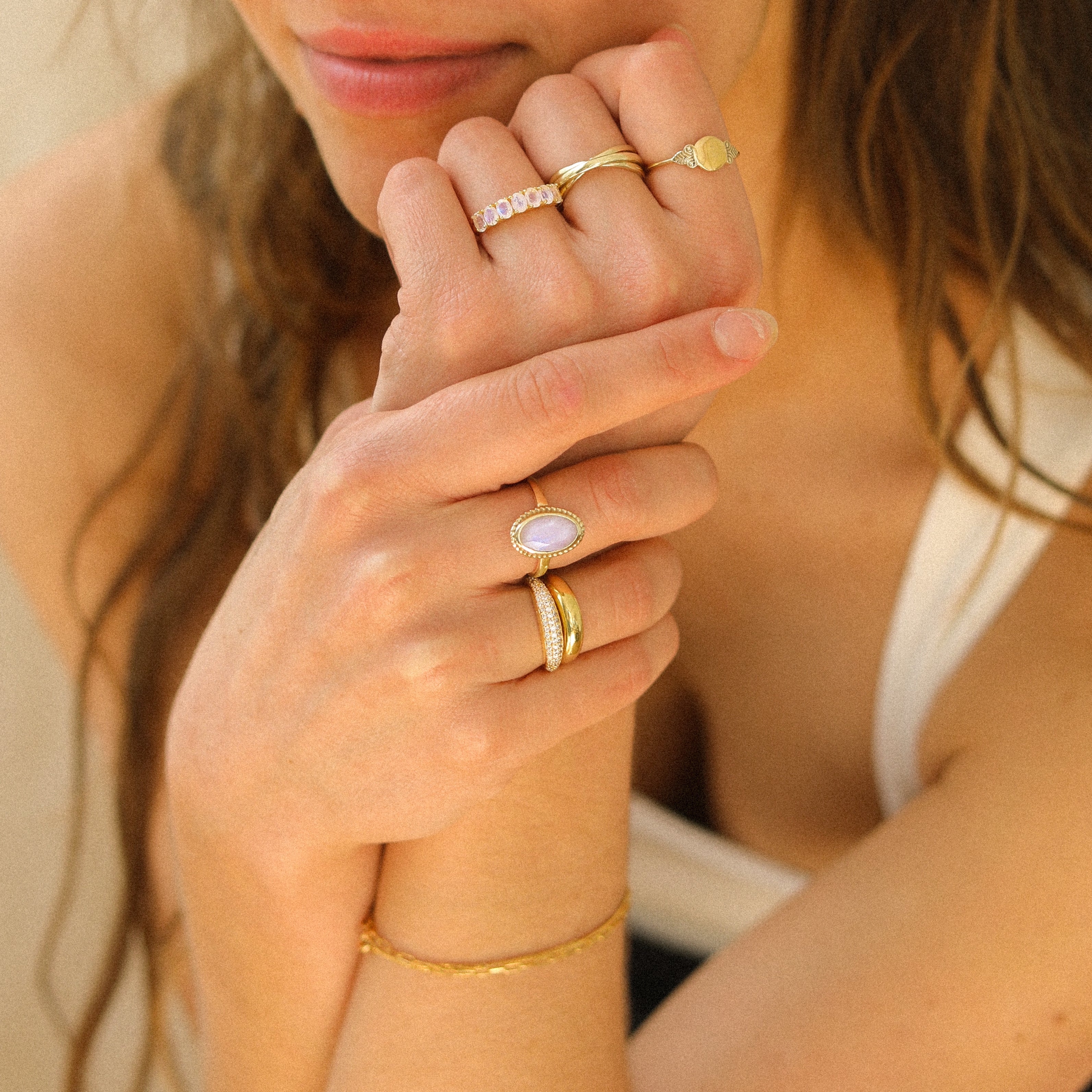 Vintage Luna Moonstone Ring