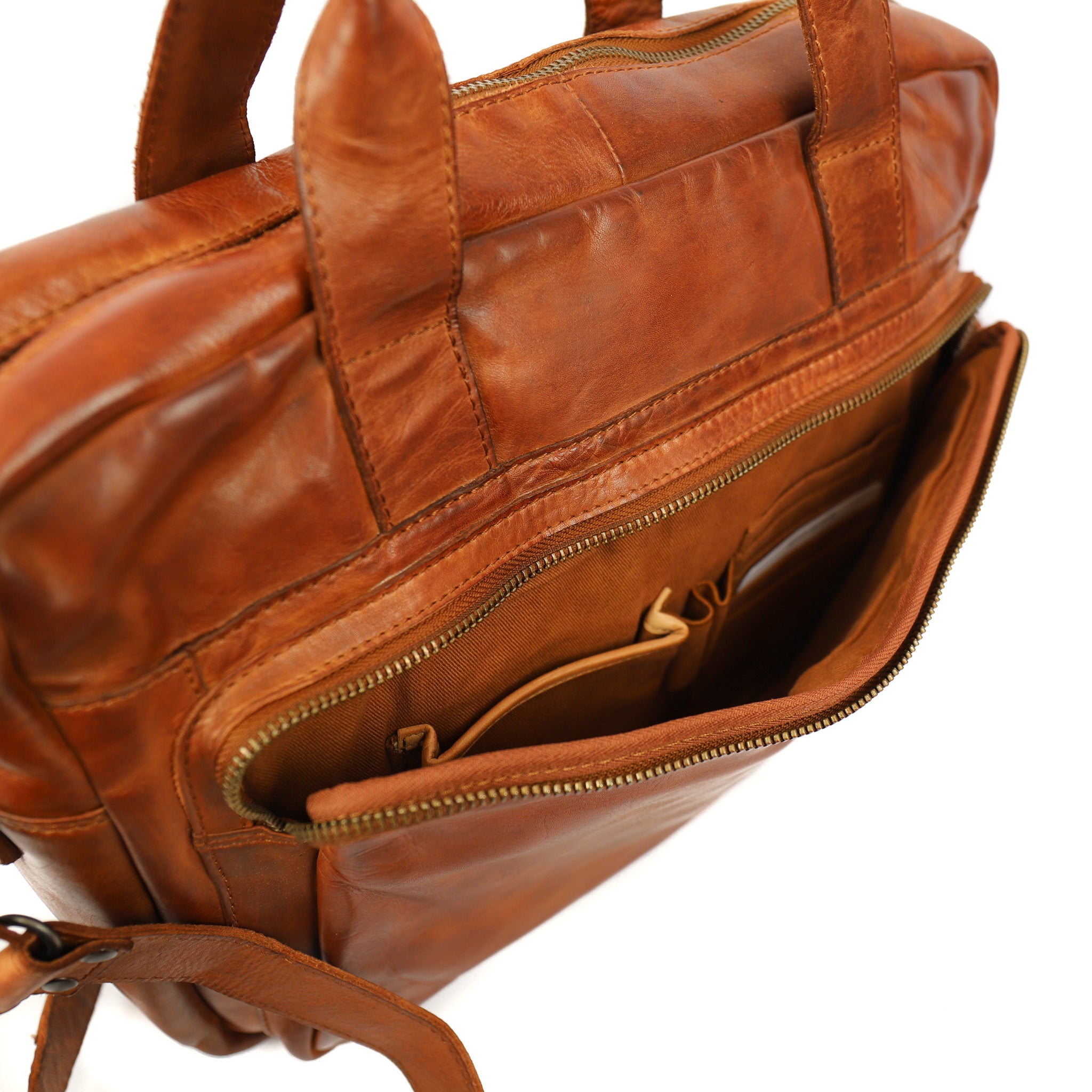 Laptoptasche 'Hugo' Cognac - CL 32815